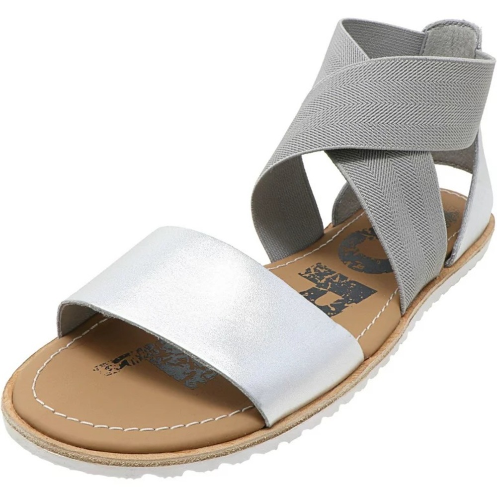 Sorel White and Silver Sandals